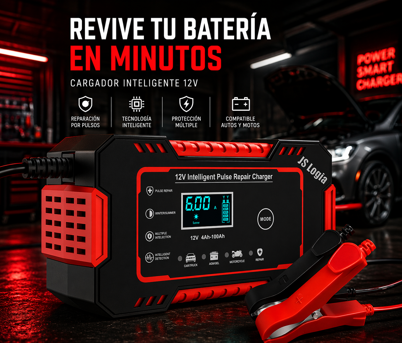 ⚡POWER VOLT⚡ - CARGADOR REPARADOR DE BATERIAS